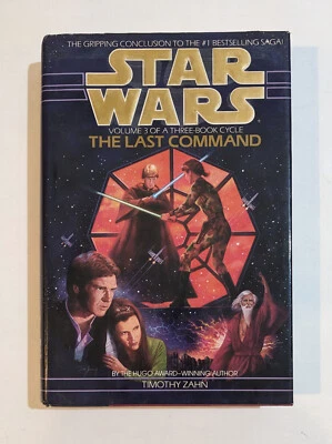 Timothy Zahn Star Wars The Last Command hc/dj 1st signed Thrawn trilogy book 3 Foto 1 de 4