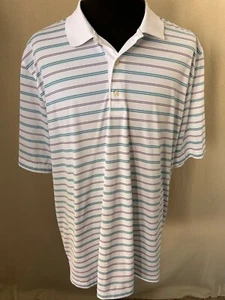 Greg Norman Striped Short Sleeve Golf Polo, Size XXL - Picture 1 of 12