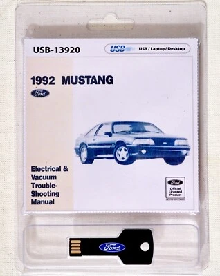 1992 Ford Mustang Electrical & Vacuum Troubleshooting Schematics Manual USB - Image 1 of 4
