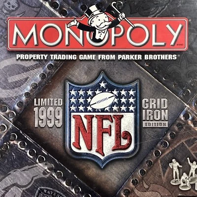 Monopoly NFL Limited 1999 Grid Iron Edition Board Game Hasbro - Image 1 of 4