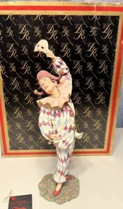 Vintage Duncan Royale Harlekin History Of Clown 13,5" Figur mit Box 1986 - Bild 1 von 24