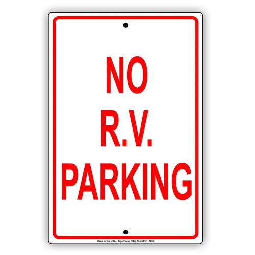 No RV Parking Wall Art Decor Novelty Notice Aluminum Metal Sign | eBay
