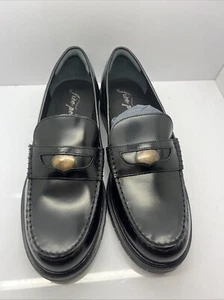 Free People Anthropologie LIV Loafer Black Size 39.5 US Size 8.5 - Picture 1 of 6