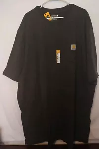 T-shirt Carhartt uomo grande e alta da lavoro tasca manica corta grigio 3XLT - Foto 1 di 3