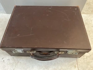 Vintage Civil Service Goverment Brown Leather Document Case ER Cipher - Picture 1 of 17