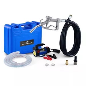 12V 175W Diesel Electric Fuel Transfer Pump Oil Dispenser with Nozzle Hoses Kit - Picture 1 of 7