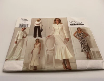 Vogue Patterns V2898 Misses Jacket Dress Skirt Pants Vogue Wardrobe AX 4 6 8 - Image 1 of 4