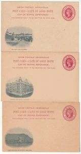 c.1900 3 DIFF INUTILIZZATO MANTELLO DI BUONA SPERANZA 1d CARTOLERIA POSTALE CARTOLINE ILLUSTRATE - Foto 1 di 2