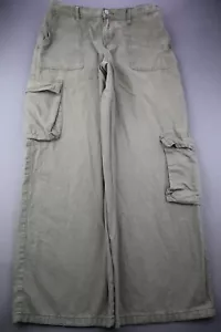 Damen Pacsun E Waist Wide Leg Cargo Hose Grün Mid Rise Canvas Gr. M (Msr 31x29) - Bild 1 von 6