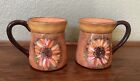 Clay Art Tuscan Sunflower Mug Autumn Display Lg 16 oz 4.5 in Tall NEW