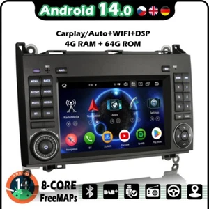 Android 14 Autoradio DAB+ für Mercedes A/B-Klasse W169 W245 Sprinter Vito Crafter - Bild 1 von 16