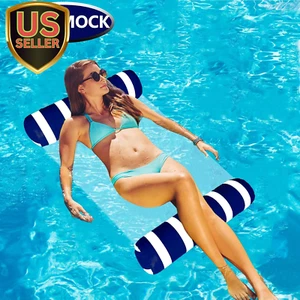 Inflatable Pool Floats Adult Size Water Hammock,Floats for Swimming Pool,4-In... - Picture 1 of 12