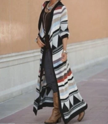 Mujer Invierno Otoño Iglesia Largo Suéter Abrigo Chaqueta Cárdigan plus M L XL1X 2X 3X Foto 1 de 4