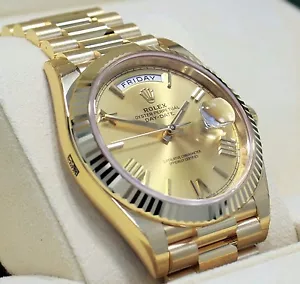 Rolex President 40mm Day-Date 228238 18K Yellow Gold Champagne Roman Dial NEW - Picture 1 of 12