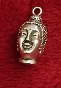Vintage kleiner Siddharta Buddha Kopf Charm Anhänger - Bild 1 von 1