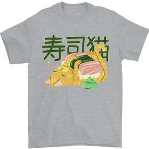 Sushi Cat Hombres Camiseta 100% Algodón - Imagen 1 de 91