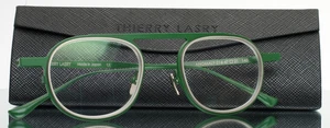 THIERRY LASRY Anomaly 216 Oliv Silber Herren Runde Brille 47-21-145 B:37 - Bild 1 von 14
