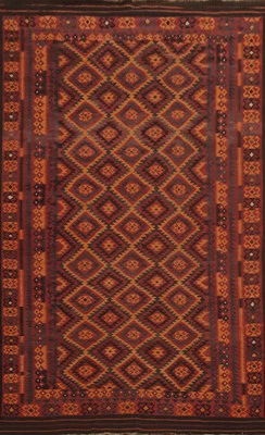 Alfombra grande Kilim 9x15 pies suroeste tinte vegetal lana alfombra oriental Foto 1 de 4