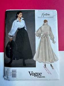 UNCUT Rare Vogue 1299 Montana Blouson Blouse & Flared Skirt 8 10 12 Pattern - Picture 1 of 2