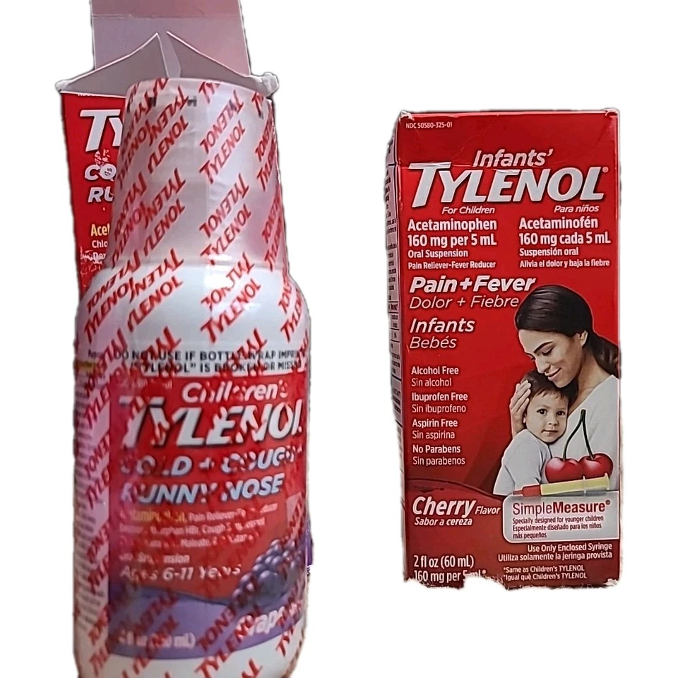 Tylenol tosse fria infantil + coriza e dor infantil + febre validade 12/2025+ - Imagem 1 de 1