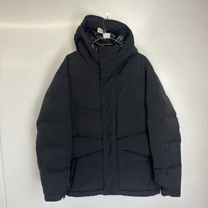 Uniqlo Black Down Puffer Hooded Jacket Men’s Size Uk Medium  - Picture 1 of 16