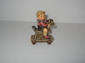 Goebel Hummel "RIDING LESSON" FIGURINE Hum 2020 TMK8 4 1/2" Tall Mint w/Box - Picture 1 of 8