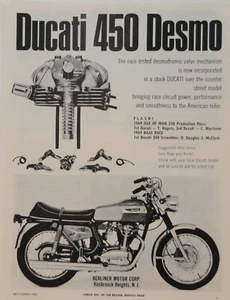 Original Motorrad Printanzeige Ducati Desmo 450 von 1969 - Bild 1 von 1