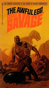 Paperback Cover Poster - DOC SAVAGE - The Awful Egg (1978) Art Poster 14"x24" - Picture 1 of 1