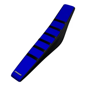 Yamaha WRF 250 2015 pinza cubierta de asiento acanalada azul negro costillas - Imagen 1 de 2