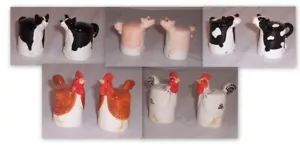 Border Fine Arts Young Herriot salt and pepper sets - pigs, cows, border collies - Picture 1 of 6