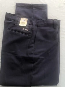 Lot Of 2 Bulwark FR Navy Blue cotton work pants 36x29 CAT 2 NFPA 2112 12 ATPV - Picture 1 of 8