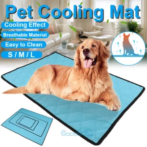 Pet Cooling Mat Ice Silk Cool Pad Comfortable Cushion Bed for Dog Cat Puppy - Picture 1 of 40