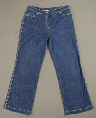 Escada Jeans Womens 38 US 24 Blue Denim Straight Leg Zip Fly High Rise Relaxed - Image 1 of 4
