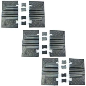 6 x Endstücke für 2 Kanal PKW / LKW Kabelbrücke Schlauchbrücke Überfahrschutz - Picture 1 of 9