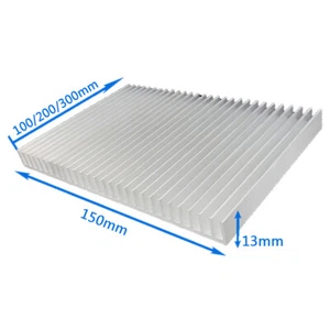 Pinna di raffreddamento radiatore dissipatore di calore in alluminio 150×13×100/200/300 mm per alimentazione LED CPU - Foto 1 di 5