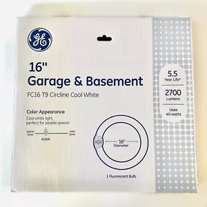 GE 16" 40-Watt Cool White Circline FC16 Fluorescent Light Bulb Garage Basement - Picture 1 of 2