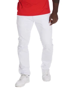 M1932 MAKOBI BRIGHTON SHREDDED TWILL JEANS - WHITE - Picture 1 of 1
