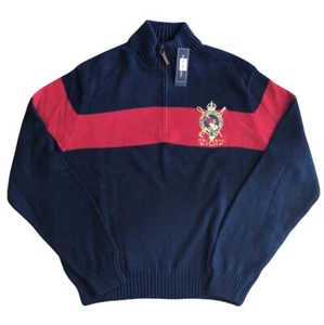 Vintage Polo Ralph Lauren Men’s 1/4 Zip Striped Knit Sweater Size XXL - Picture 1 of 9