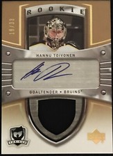Hannu Toivonen Patch / Autograph Gold rookie card 108 - 19 / 33, 2005 06 The Cup