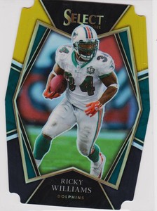 Ricky Williams Premier Level Black & Gold Prizm Die-Cut - 2021 Panini Select