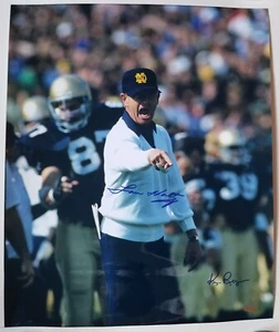 Lou Holtz and Ken Regan SIGNED 16x20 Notre Dame Fighting Irish Photo Steiner COA - Picture 1 of 3