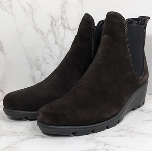 NEU The Flexx schlanker Brucciato dunkelbraun Wildleder Chelsea Stiefel Größe 6,5 Italien - Bild 1 von 13