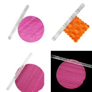 1PC Acrylic Transparent Rolling Pin Brick Carved Texture Polymer Embossing Tool - Picture 1 of 14
