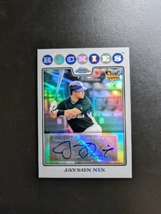 2008 Topps Chrome - #236 Jayson Nix White Refractor /500 Rookie Auto RC - Bild 1 von 4