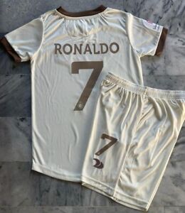 Cristiano Ronaldo #7 2022-2023 New! AL Nassr FC Away Soccer Uniform For Youth
