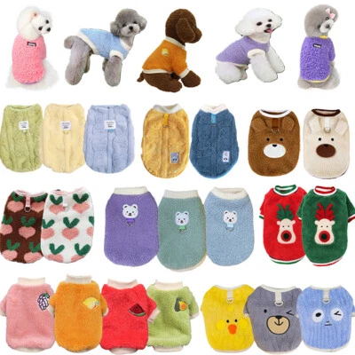 Warm Pet Dog Coats Jacket Outdoor Clothes Thicken Vest Puppy Coat Multi-styles ! - Image 1 of 4