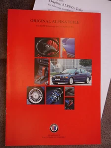 Brochure BMW ricambi originali Alpina B3 3.3 serie 3 E46 con listino prezzi 1999 - Foto 1 di 4