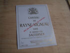 étiquette vin chateau Rayne Vigneau 1985 Sauternes wine label wein etikett