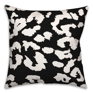 Creative Products Black And White Leopard Print 18 x 18 Indoor / Outdoor Pillow - Picture 1 of 3