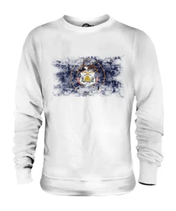 UTAH STATE DISTRESSED FLAG UNISEX PULLOVER OBERTEIL UTAHN SHIRT JERSEY GESCHENK - Bild 1 von 16